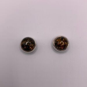 Kameleon Amber Jewel Pops in Sterling Silver